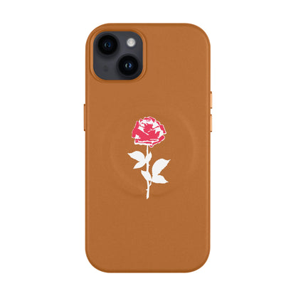 NATUREL ROSE-iPhone 14 Plus Leather Kılıf MagSafe Özellikli