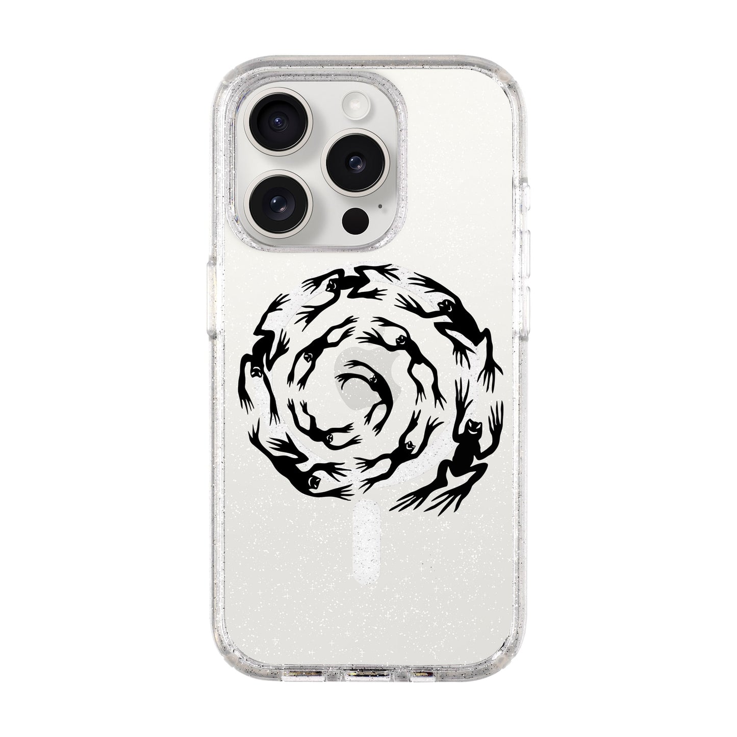 SWIRLING FROGS-Shiny Kılıf MagSafe Özellikli - iPhone 15 Pro