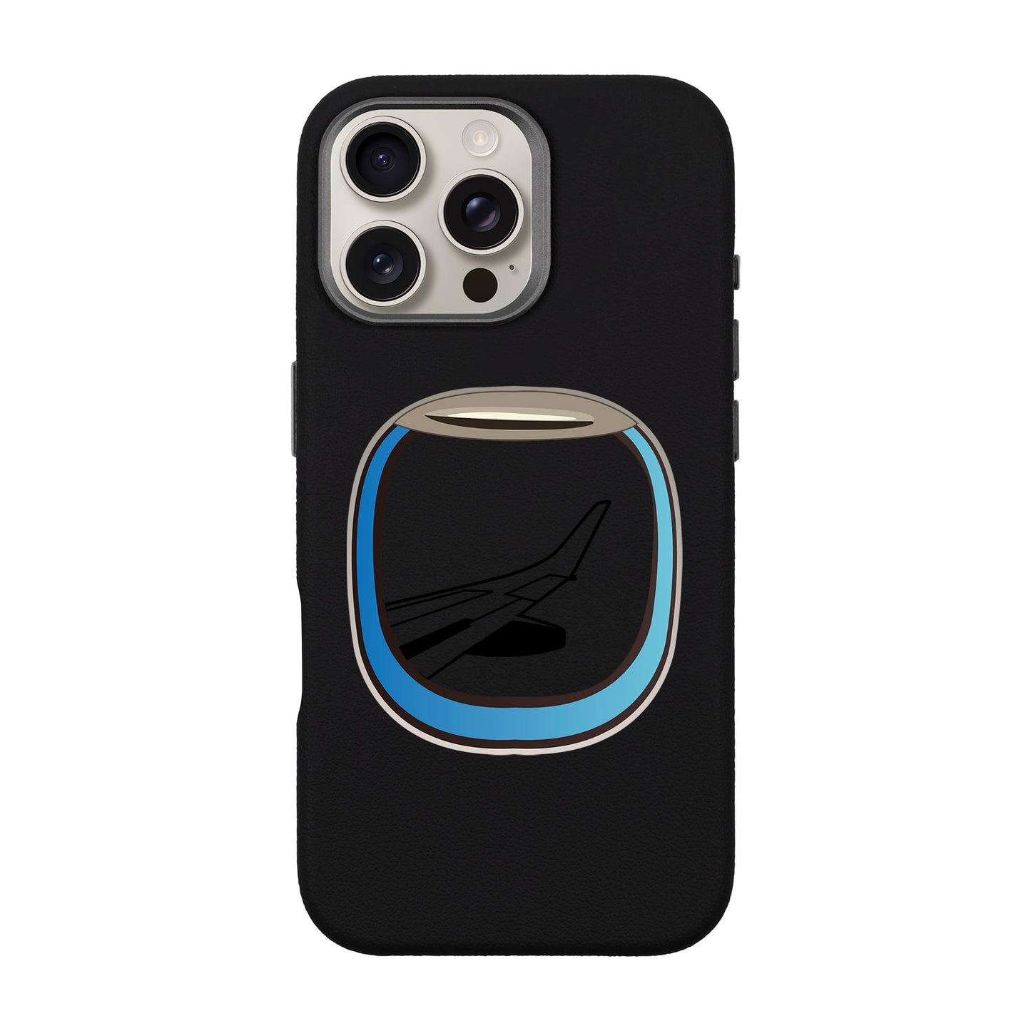 AIRCRAFT WINDOW-iPhone 16 Pro Max Leather Premium Kılıf MagSafe Özellikli