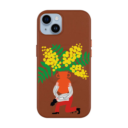 VASE-iPhone 14 Plus Leather Kılıf MagSafe Özellikli
