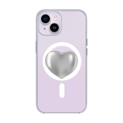 SILVER HEART-iPhone 13 Pro Solid Kılıf MagSafe Özellikli