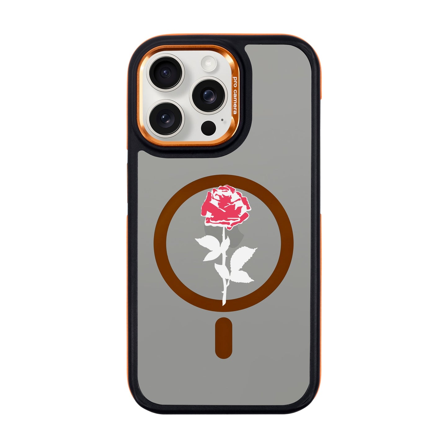 NATUREL ROSE-iPhone 15 Pro Max Dark Kılıf MagSafe Özellikli