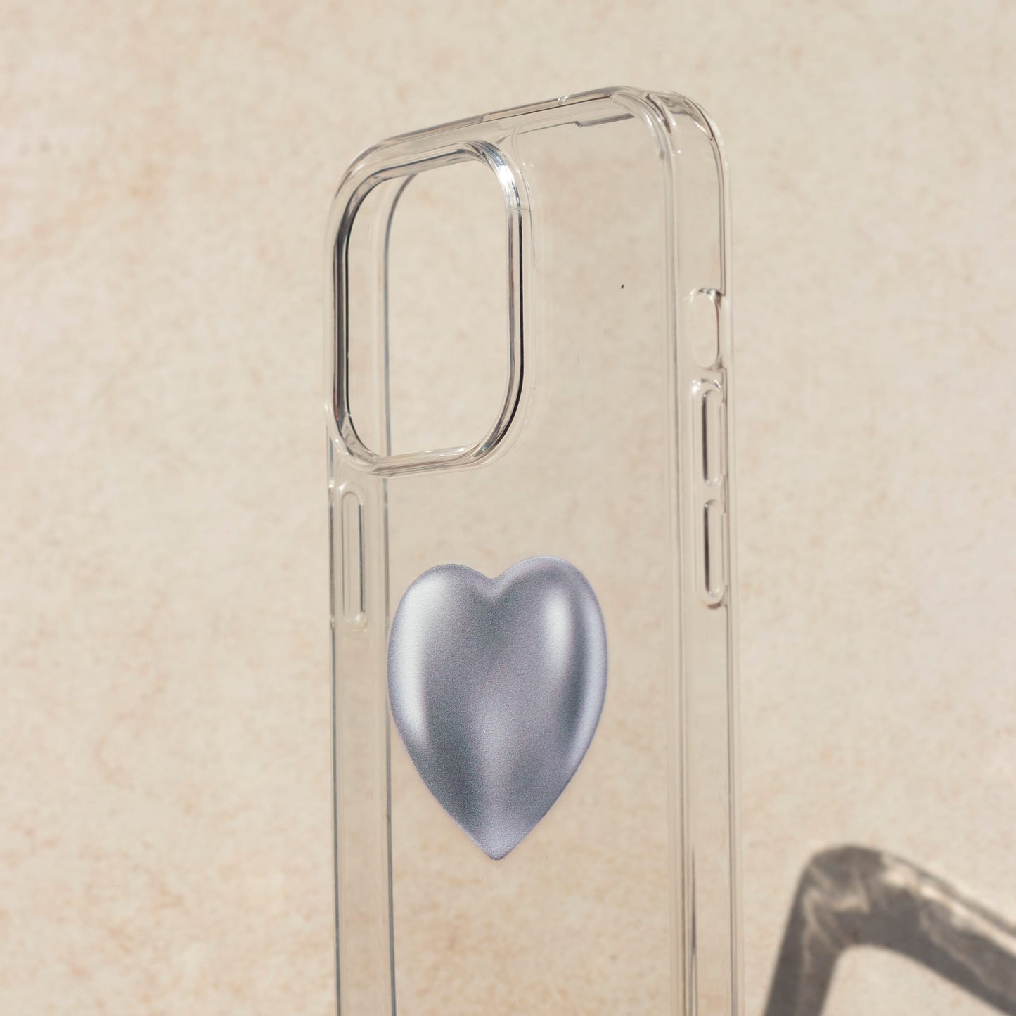 SILVER HEART-iPhone 15 Pro Max Solid Kılıf