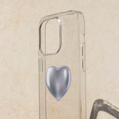 SILVER HEART-iPhone 15 Pro Max Solid Kılıf
