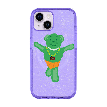 GREEN BEAR-iPhone 14 Shiny Kılıf MagSafe Özellikli
