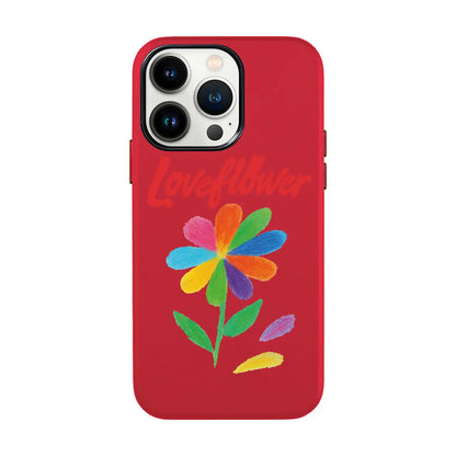 LOVE FLOWER-iPhone 14 Leather Kılıf