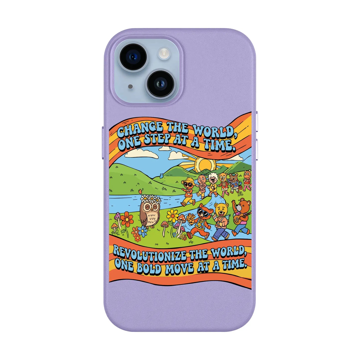CHANGE THE WORLD-iPhone 13 Leather Kılıf MagSafe Özellikli