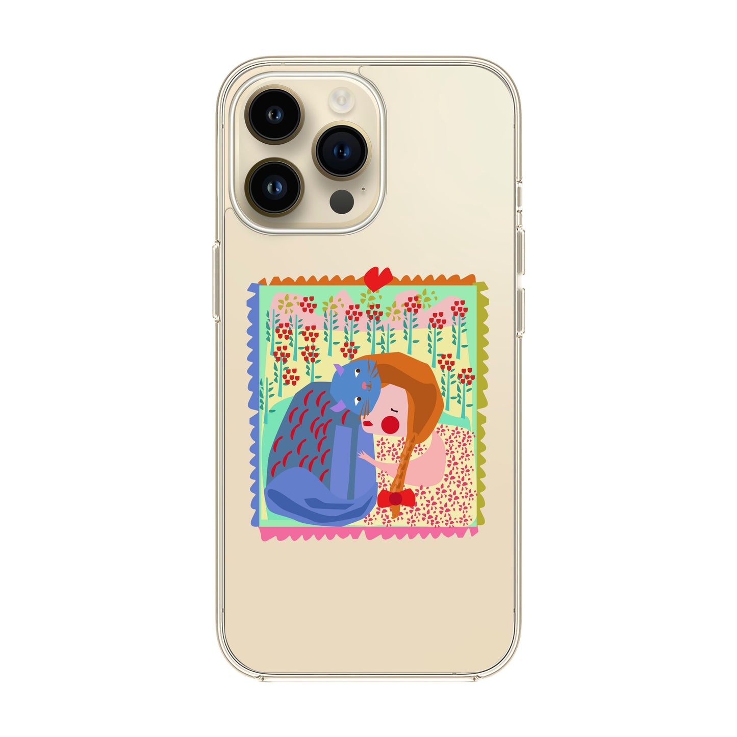 KEDİ POSTA PULU-iPhone 14 Pro Max Solid Kılıf