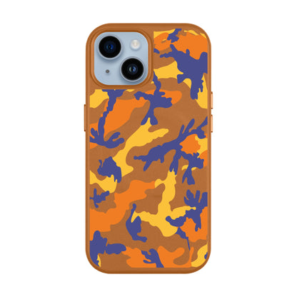 CAMOUFLAGE-Leather Kılıf MagSafe Özellikli - iPhone 14