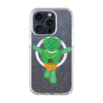 GREEN BEAR-iPhone 15 Pro Shiny Kılıf MagSafe Özellikli