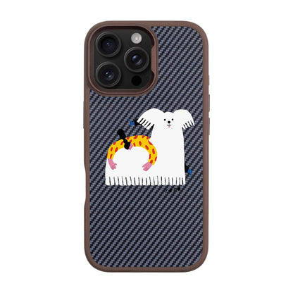 FANCY DOG-iPhone 16 Pro Max Plaid Kılıf MagSafe Özellikli