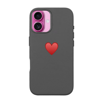 SPREAD HEART-iPhone 16 Leather Premium Kılıf MagSafe Özellikli