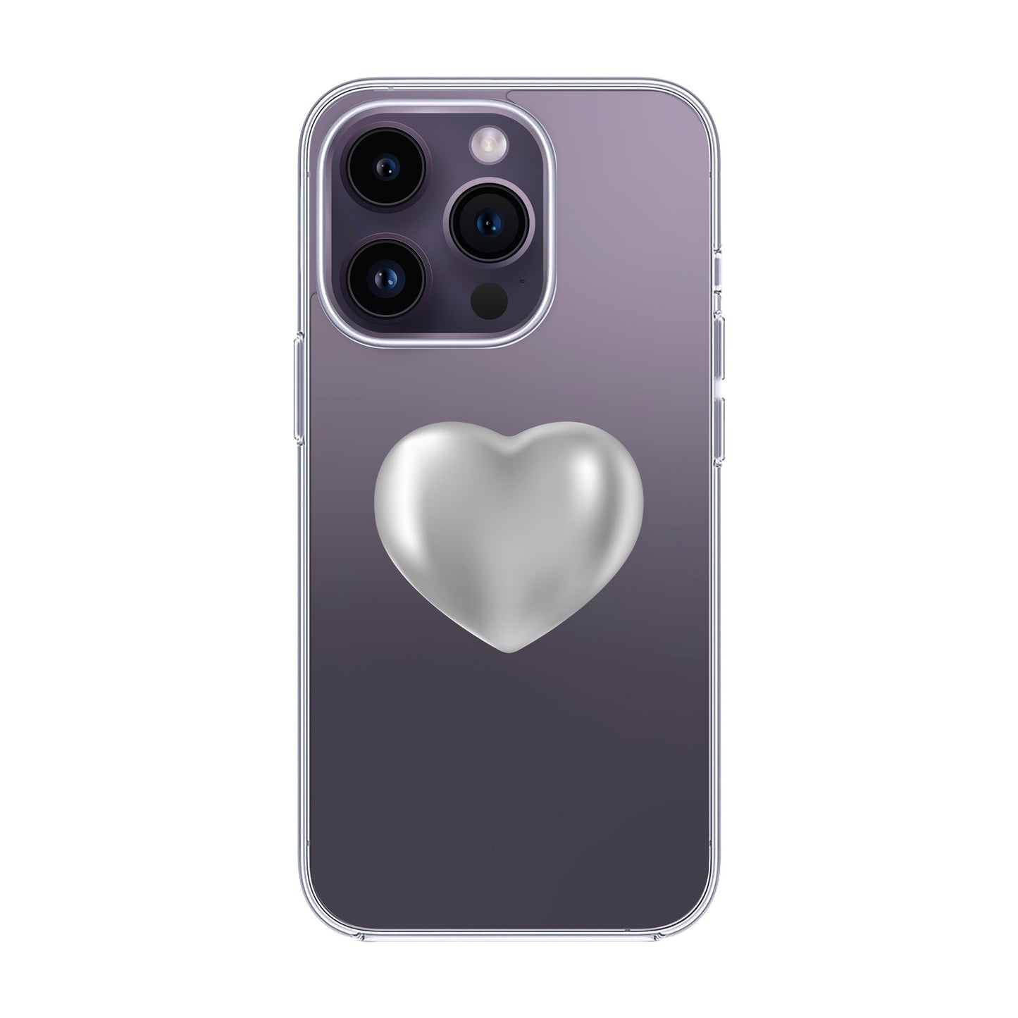 SILVER HEART-iPhone 14 Pro Solid Kılıf