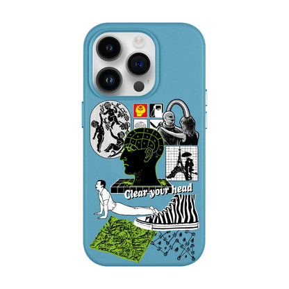 CLEAR YOUR HEAD-iPhone 14 Pro Leather Kılıf MagSafe Özellikli