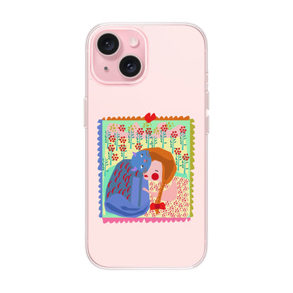KEDİ POSTA PULU-iPhone 15 Solid Kılıf