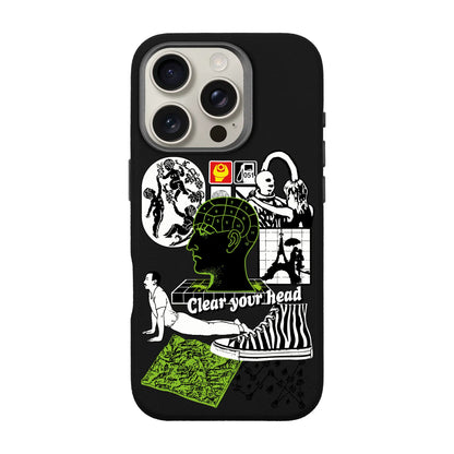 CLEAR YOUR HEAD-iPhone 16 Pro Leather Premium Kılıf MagSafe Özellikli