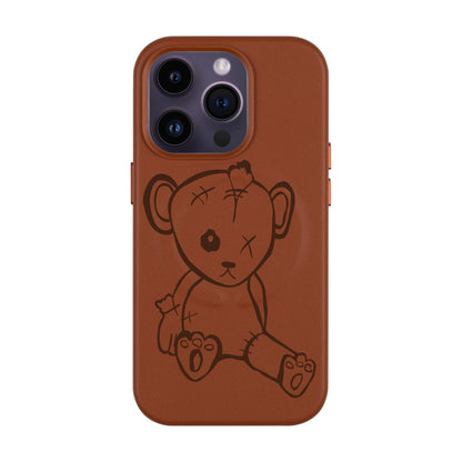 BABY BEAR-Leather Kılıf MagSafe Özellikli - iPhone 14 Pro