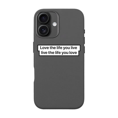 LOVE THE LIFE-iPhone 16 Leather Premium Kılıf MagSafe Özellikli