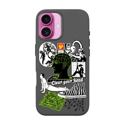 CLEAR YOUR HEAD-iPhone 16 Leather Premium Kılıf MagSafe Özellikli