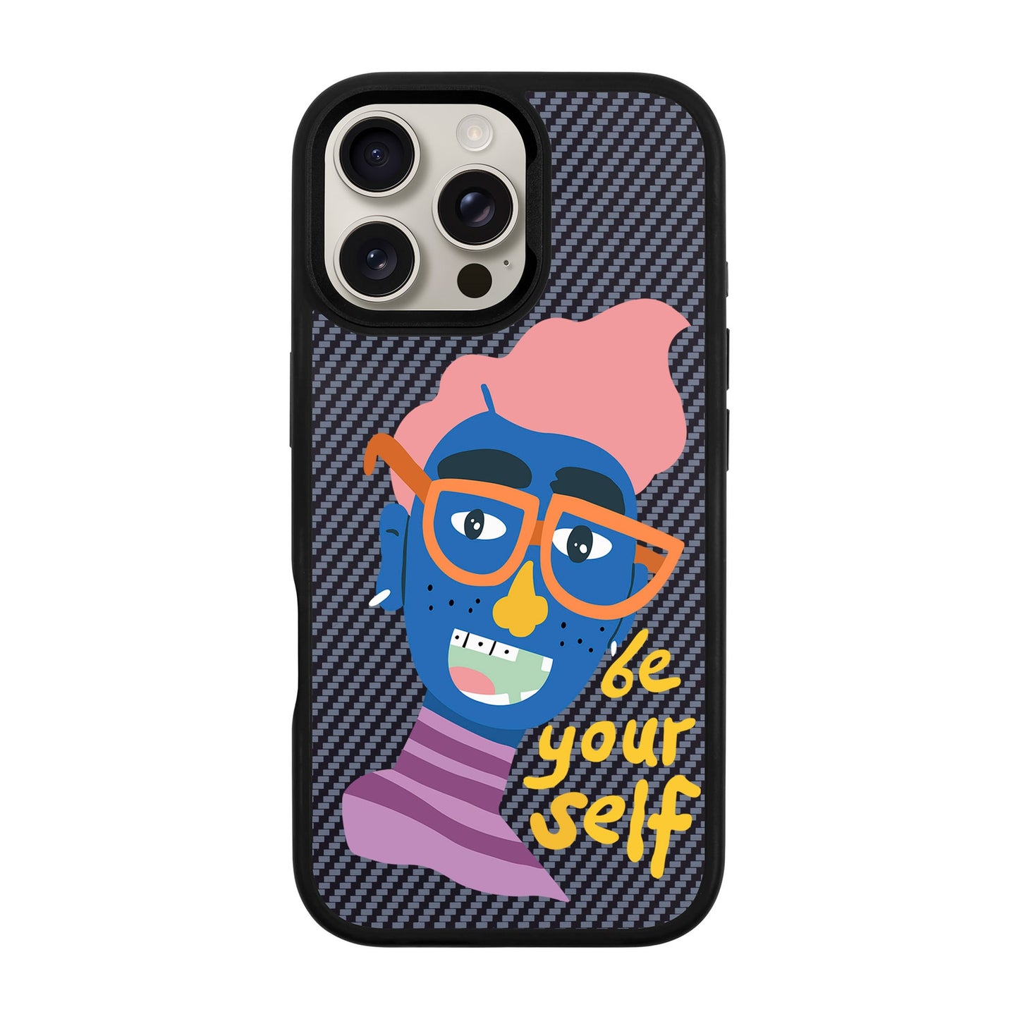 BE YOUR SELF-iPhone 16 Pro Max Plaid Kılıf MagSafe Özellikli