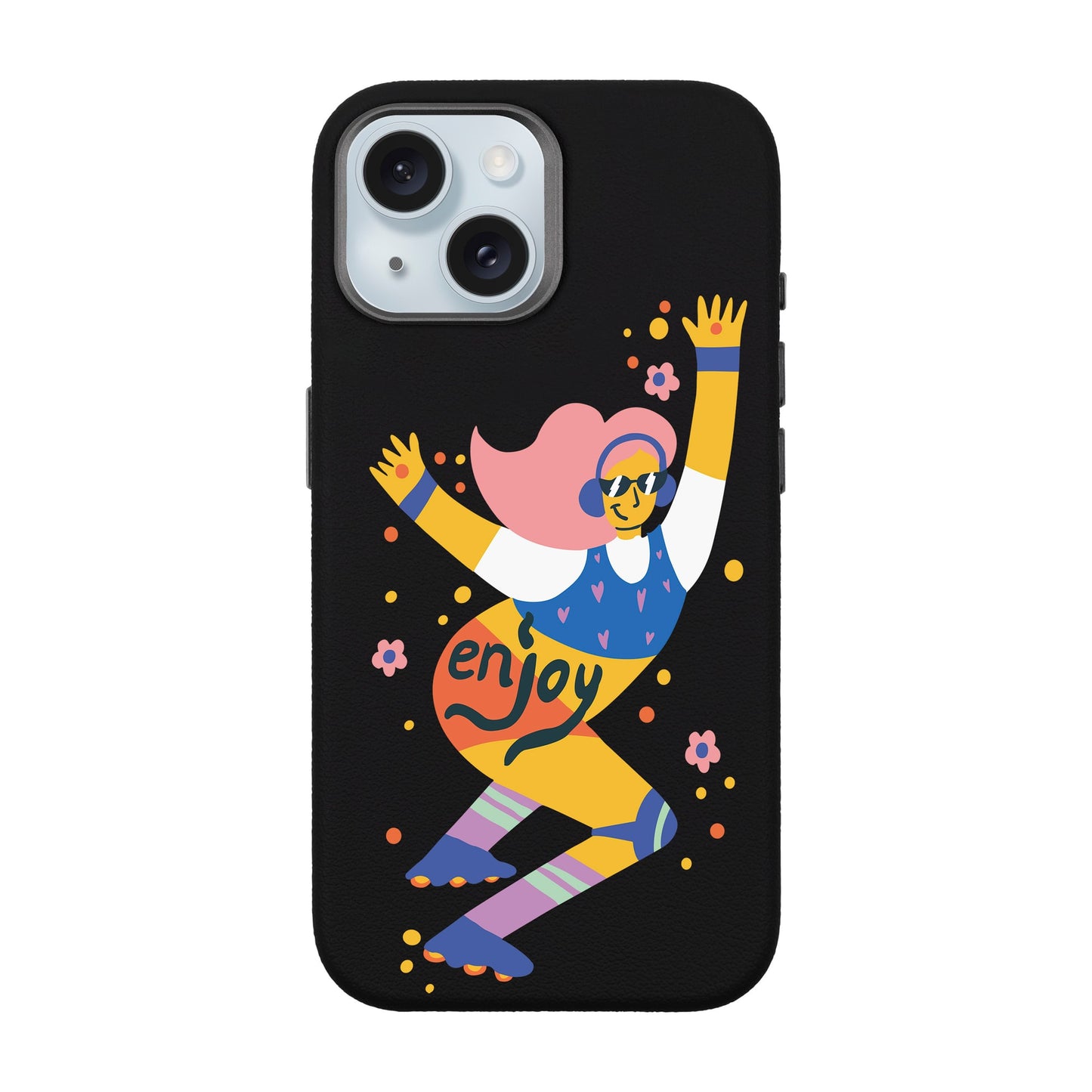 ENJOY-iPhone 15 Leather Premium Kılıf MagSafe Özellikli