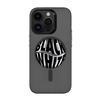 BLACK WHITE-iPhone 14 Pro Hold Kılıf MagSafe Özellikli