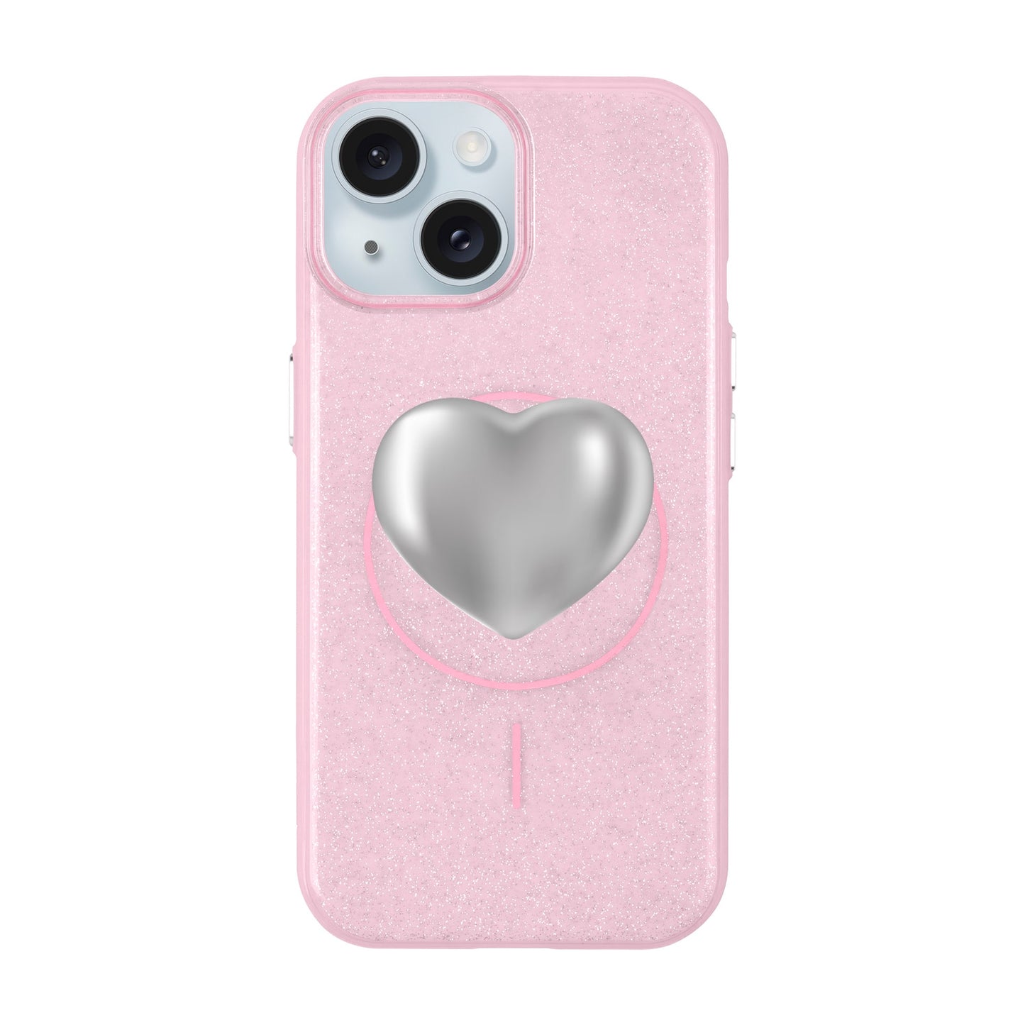 SILVER HEART-iPhone 15 Plus Radiant Kılıf MagSafe Özellikli