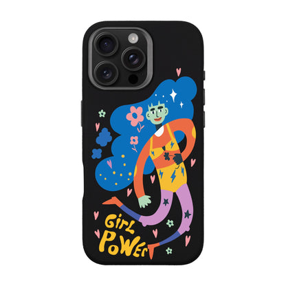 GIRL POWER-iPhone 16 Pro Max Leather Premium Kılıf MagSafe Özellikli