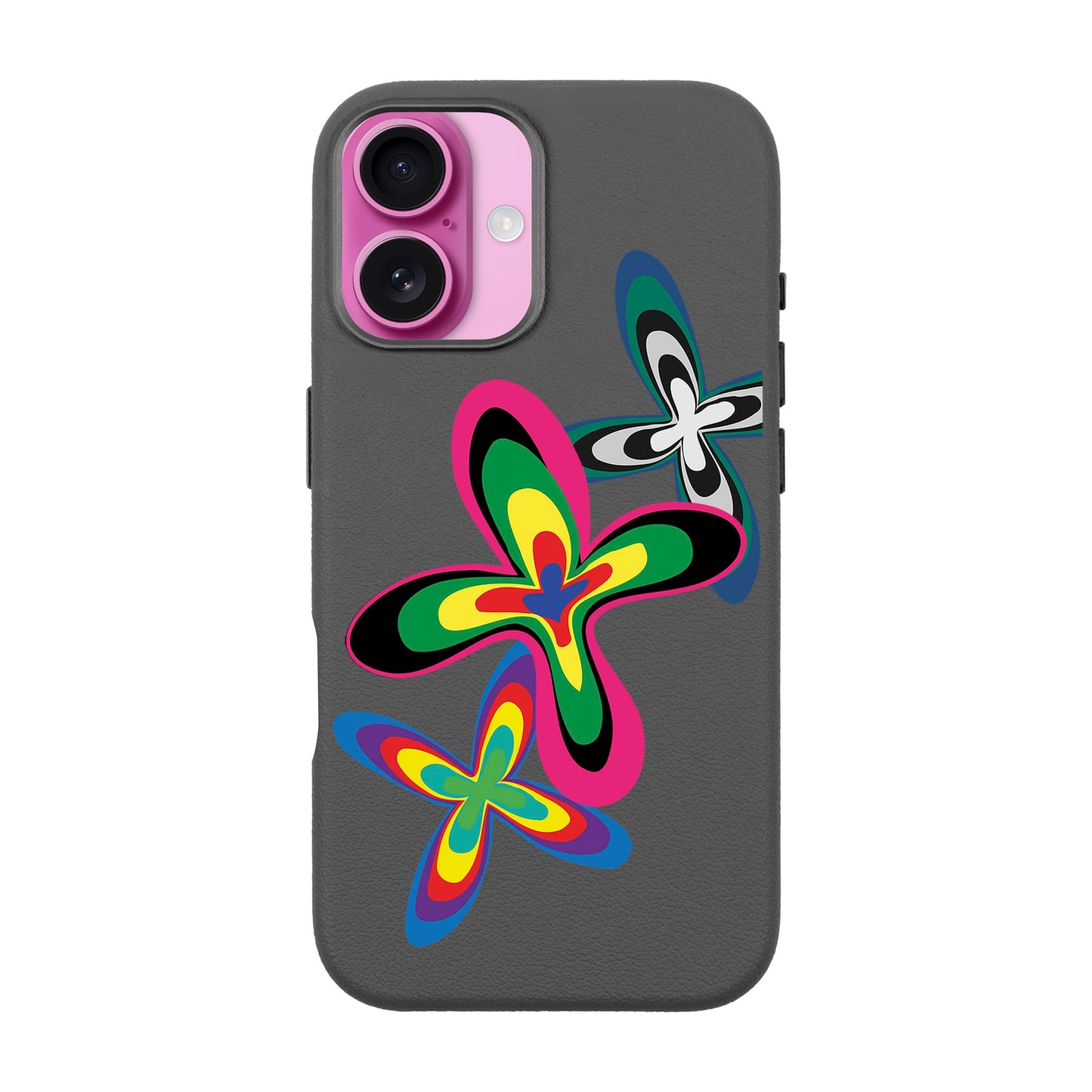 COLOR FLOWER-iPhone 16 Plus Leather Premium Kılıf MagSafe Özellikli