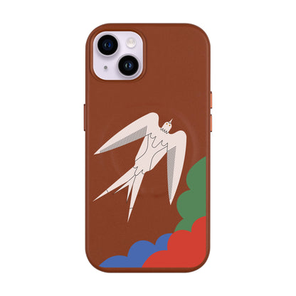 L’OISEAU LIBRE-iPhone 14 Plus Leather Kılıf MagSafe Özellikli