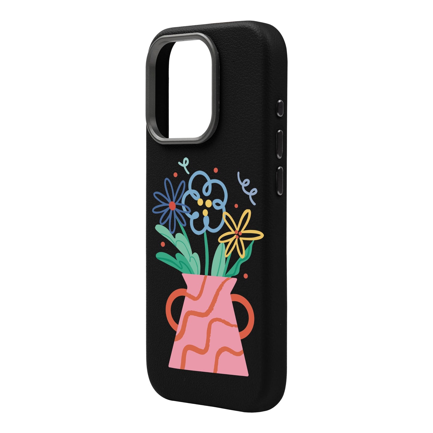 PINK VASE-iPhone 16 Pro Max Leather Premium Kılıf MagSafe Özellikli