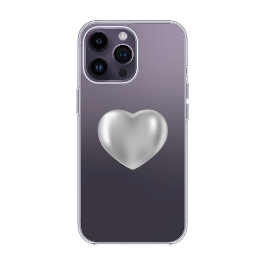 SILVER HEART-iPhone 15 Pro Max Solid Kılıf