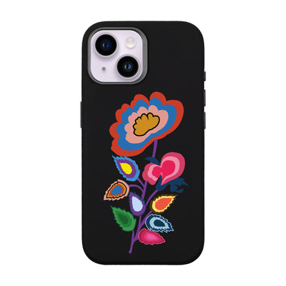 KNITTED FLOWER-iPhone 14 Leather Premium Kılıf MagSafe Özellikli