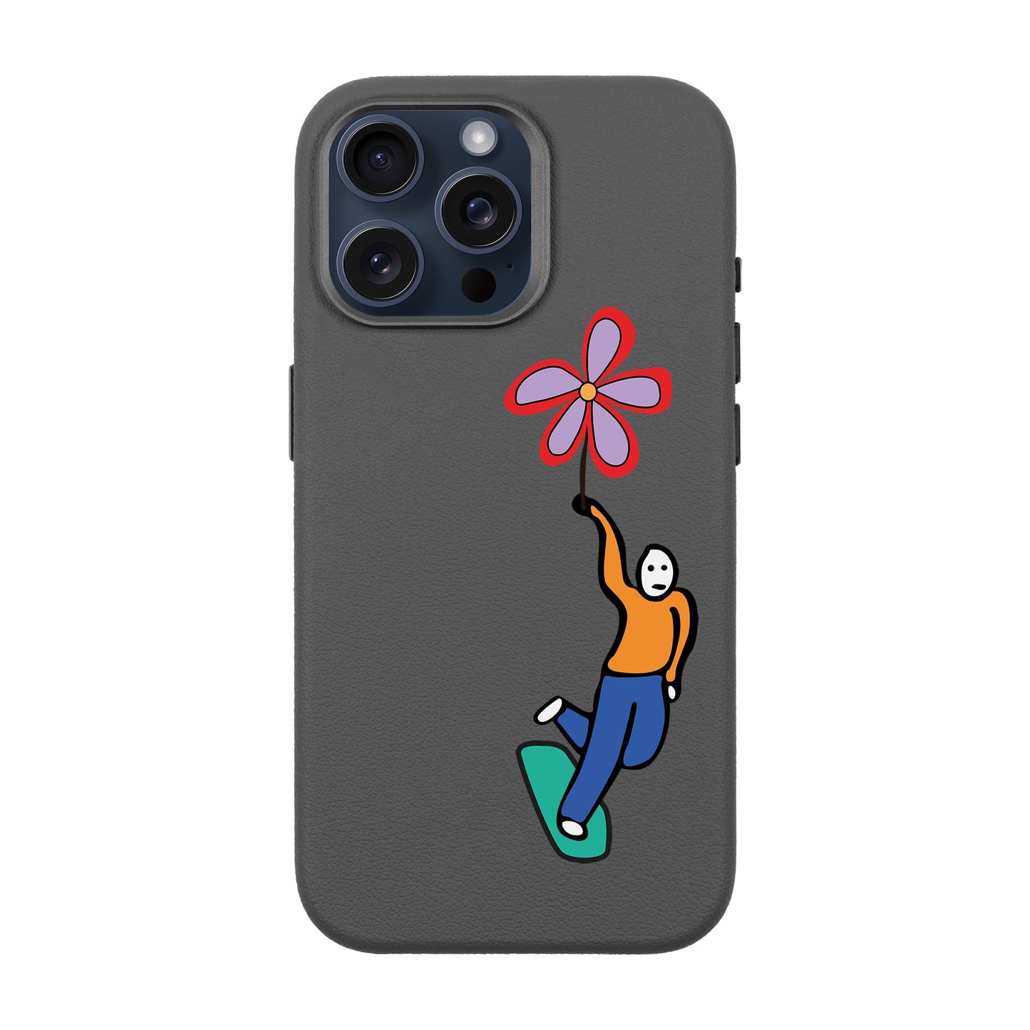 SKATEBOARDER-iPhone 15 Pro Max Leather Premium Kılıf MagSafe Özellikli