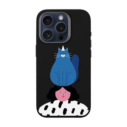 NAUGHTY CAT-iPhone 15 Pro Leather Premium Kılıf MagSafe Özellikli