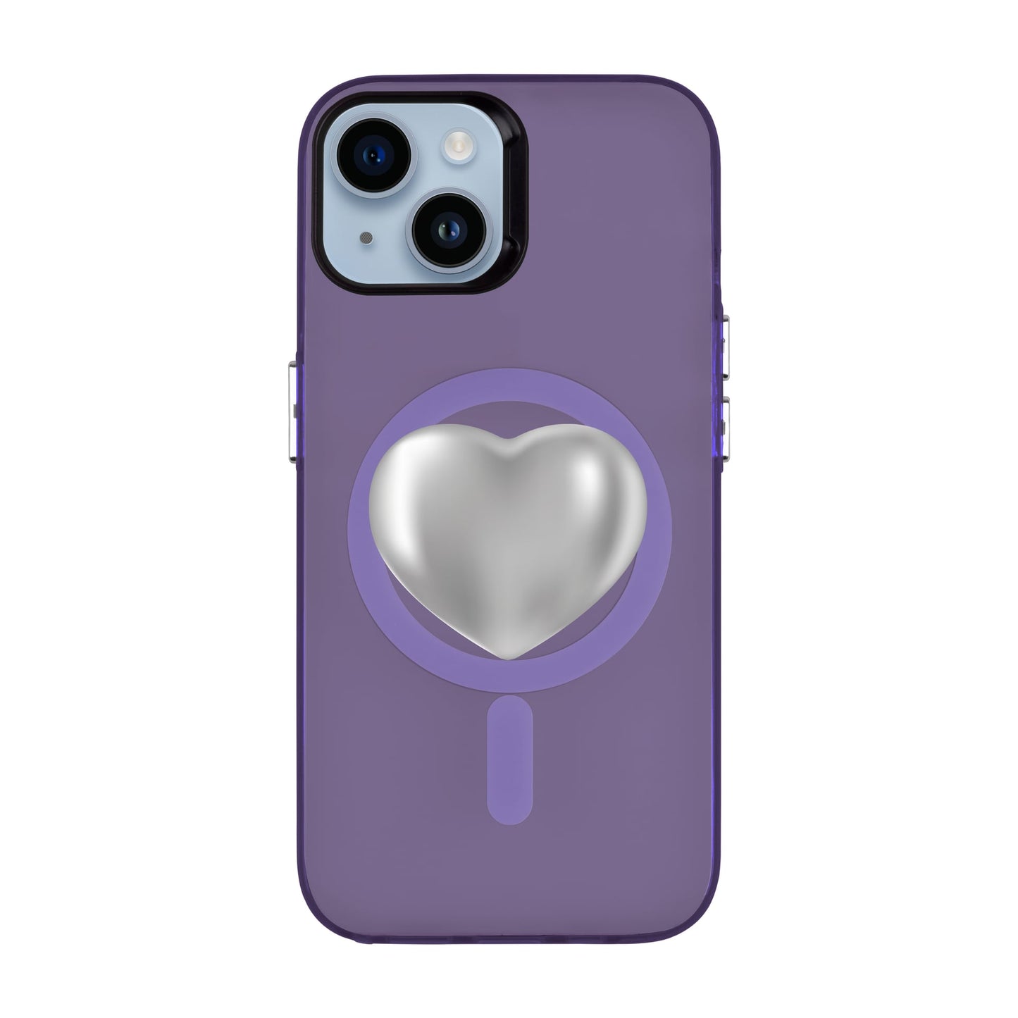 SILVER HEART-iPhone 14 Hold Kılıf MagSafe Özellikli