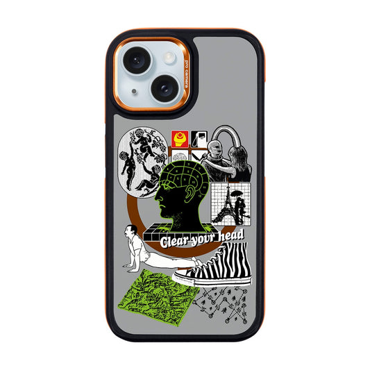 CLEAR YOUR HEAD-iPhone 15 Dark Kılıf MagSafe Özellikli