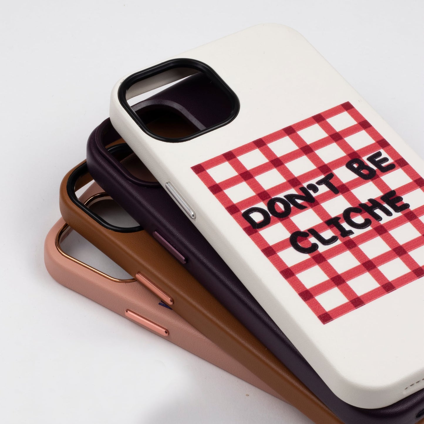 DON'T BE CLICHE-iPhone 14 Leather Kılıf
