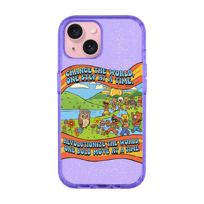 CHANGE THE WORLD-iPhone 15 Plus Shiny Kılıf MagSafe Özellikli