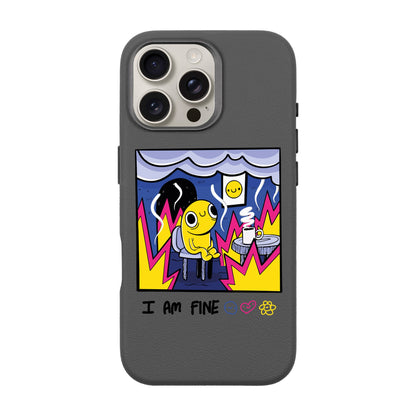 I AM FINE-iPhone 16 Pro Max Leather Premium Kılıf MagSafe Özellikli