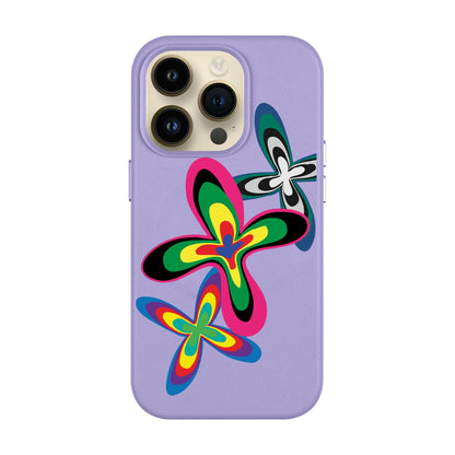 COLOR FLOWER-Leather Kılıf MagSafe Özellikli - iPhone 14 Pro