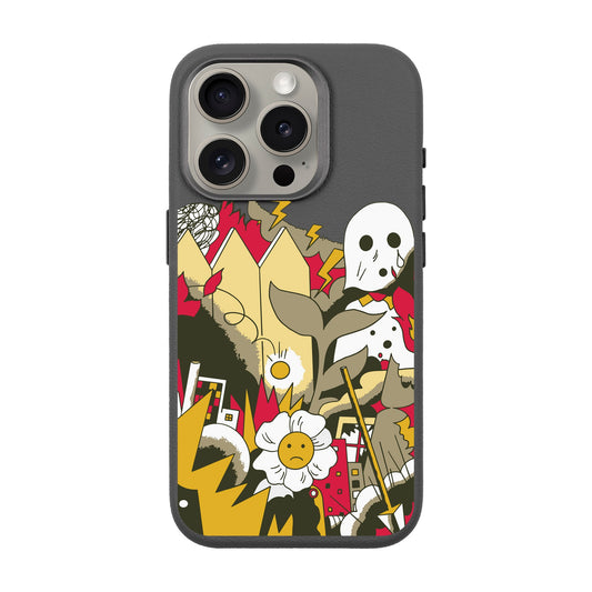 EVERYTHING IS BURNING-iPhone 15 Pro Leather Premium Kılıf MagSafe Özellikli