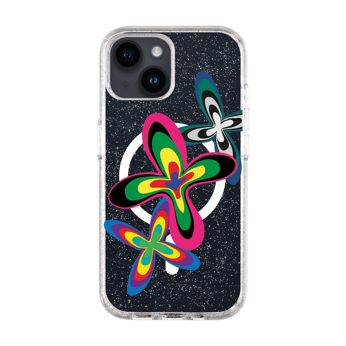 COLOR FLOWER-Shiny Kılıf MagSafe Özellikli - iPhone 13