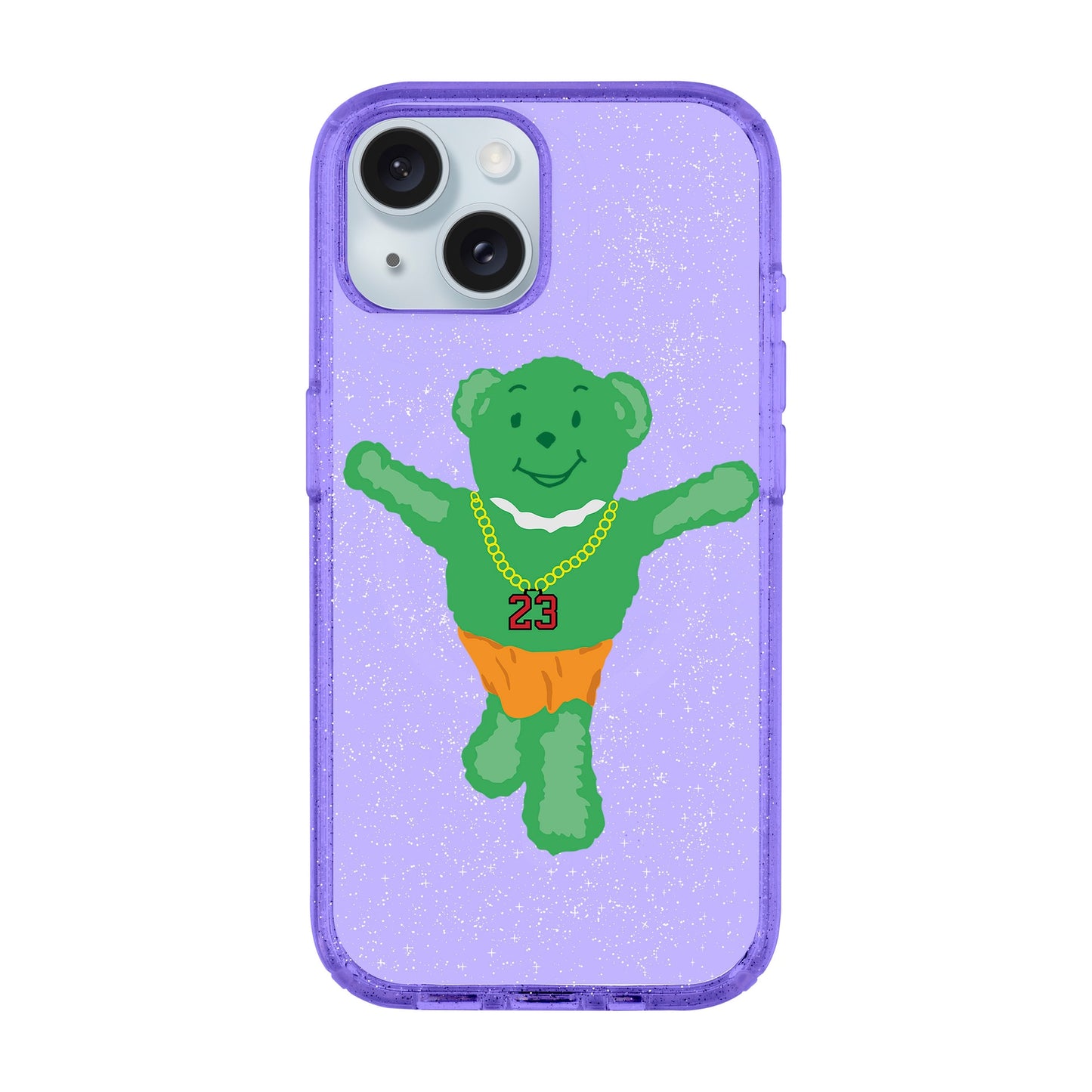 GREEN BEAR-iPhone 15 Plus Shiny Kılıf MagSafe Özellikli