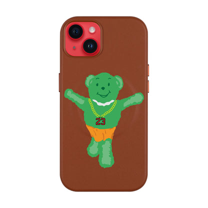 GREEN BEAR-iPhone 14 Plus Leather Kılıf MagSafe Özellikli