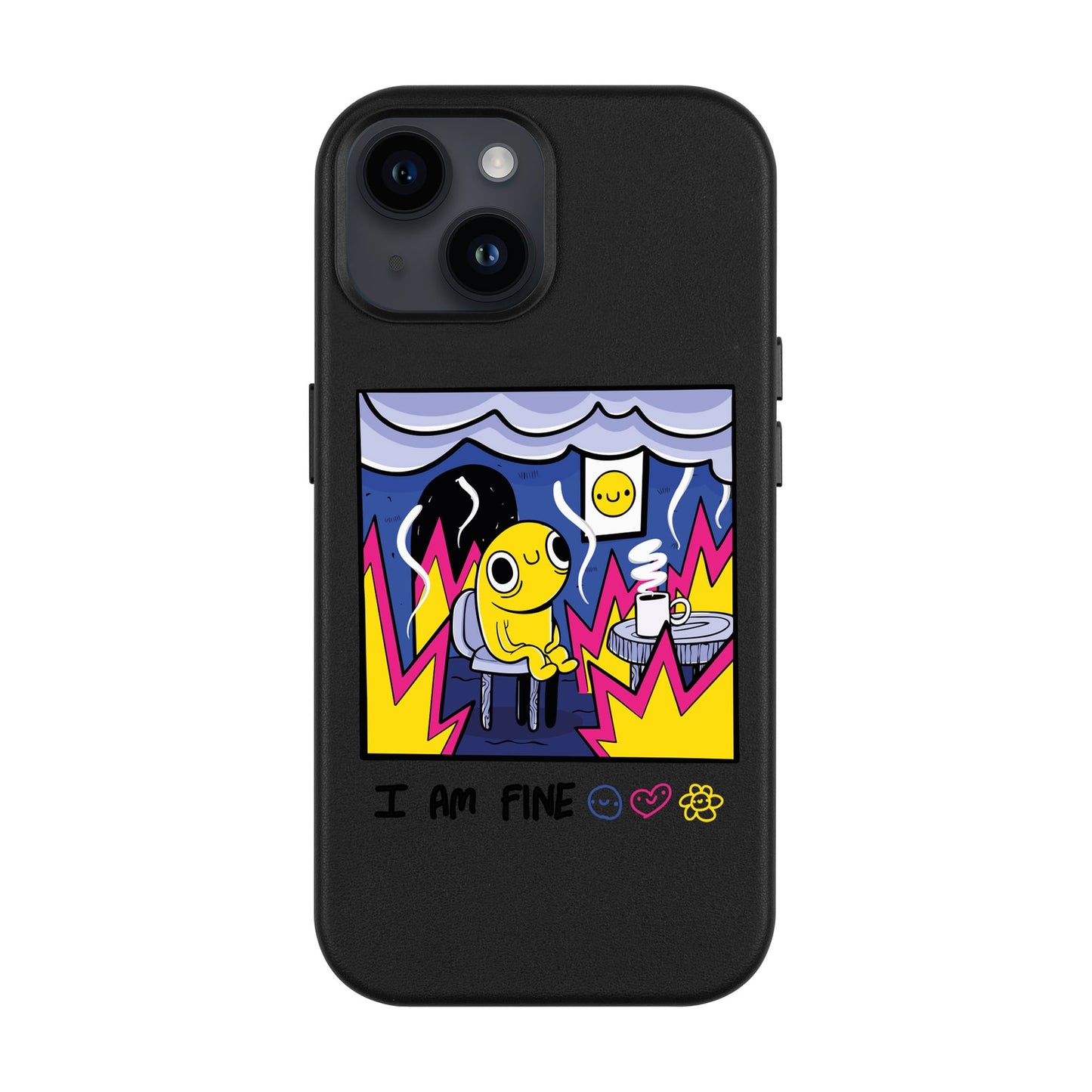 I AM FINE-Leather Kılıf MagSafe Özellikli - iPhone 14