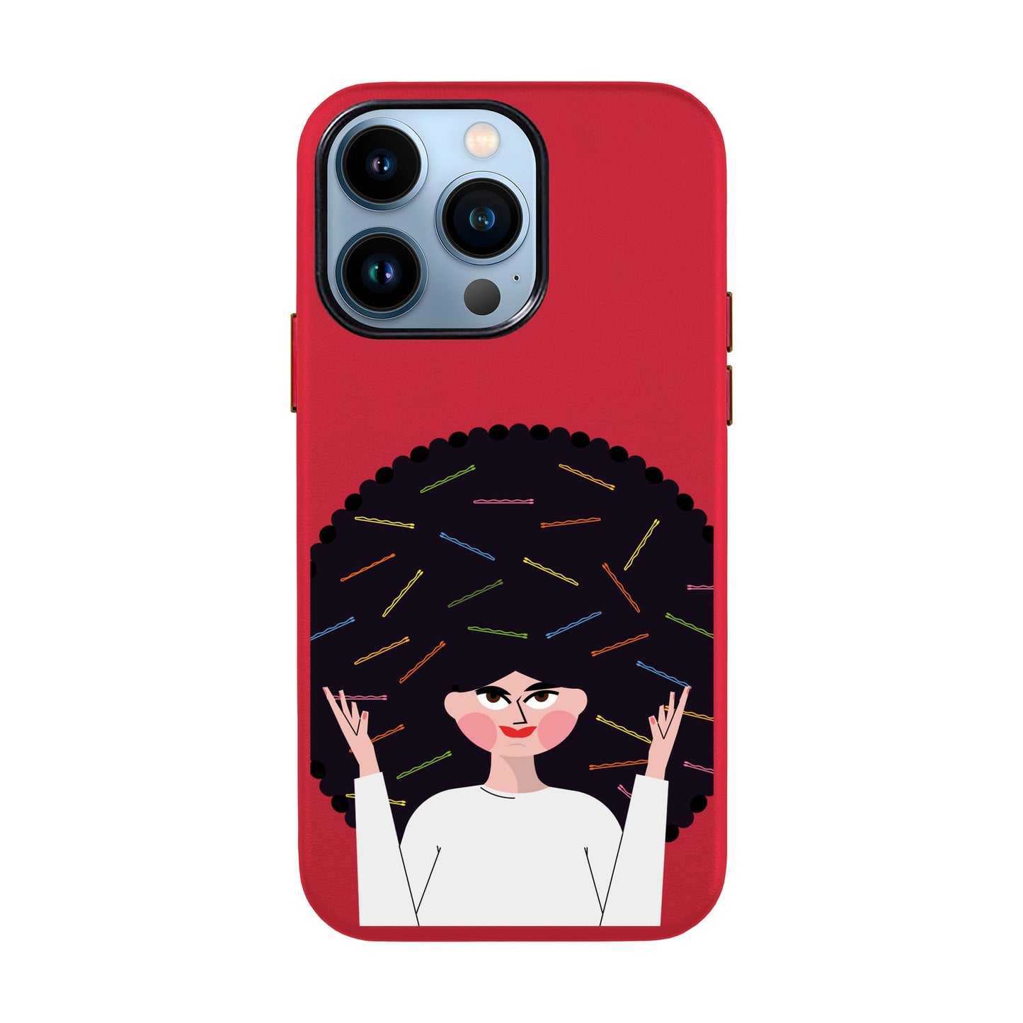 TANGLES OF HAPPINESS-iPhone 13 Pro Leather Kılıf