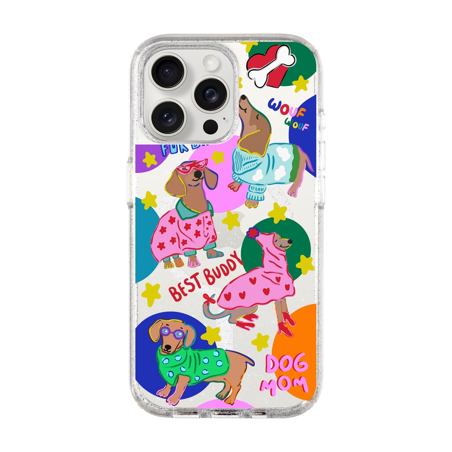 DOG MOM-iPhone 15 Pro Max Shiny Kılıf MagSafe Özellikli