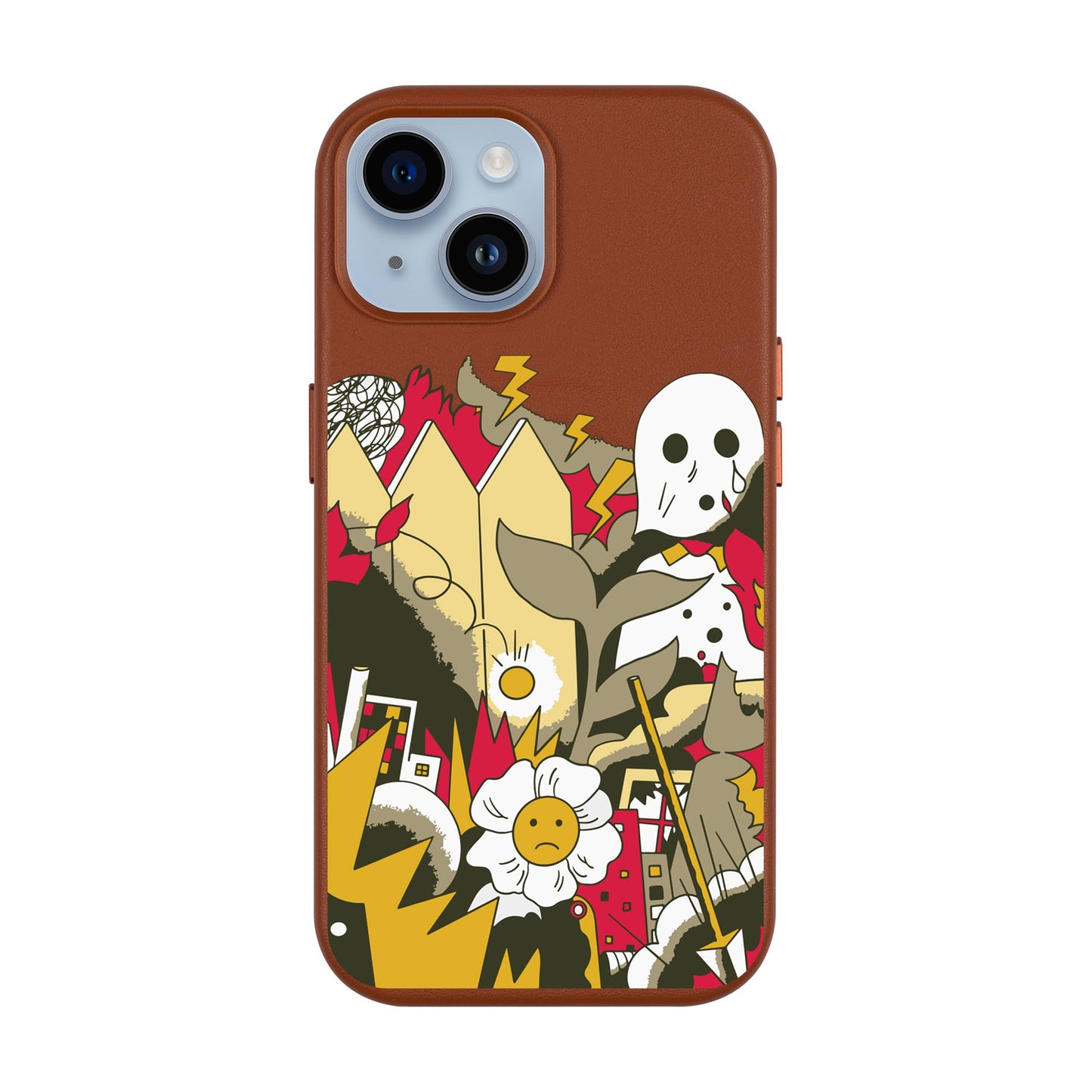 EVERYTHING IS BURNING-Leather Kılıf MagSafe Özellikli - iPhone 13