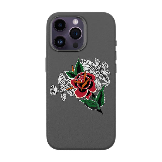 DRY ROSE-iPhone 14 Pro Max Leather Premium Kılıf MagSafe Özellikli